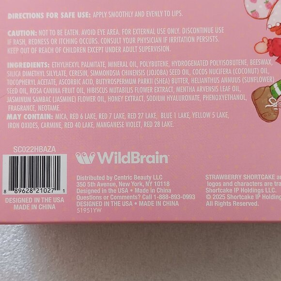 New Strawberry Shortcake Rosehip Infused Lip Oil Boxed Set of 4 Lemon Raspberry - Picture 4 of 6